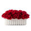 Faux Rose Arrangement in White Vessel