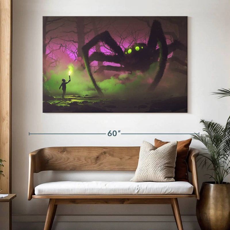 Boy And Giant Spider, 34" H x 51" W