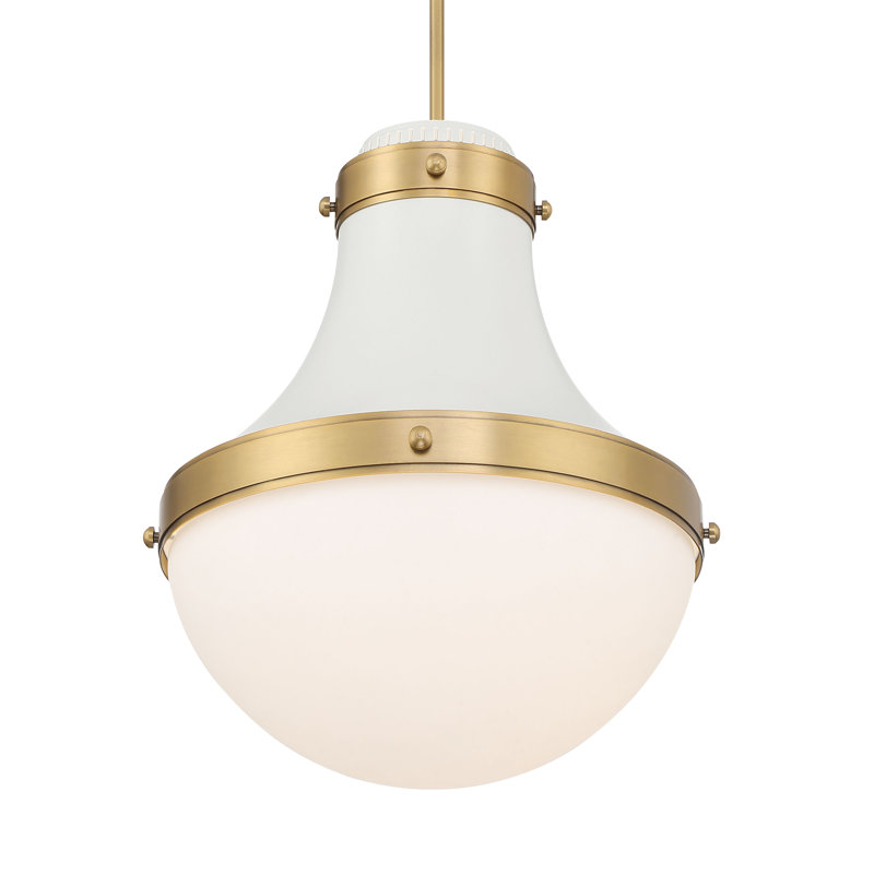 1 luminaire suspendu, Laiton Legacy / crème blanc cassé