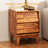 2-Piece MDF Vintage Bevel Style Mid-Century Bedroom Nightstand Set-1577497026