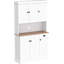 Armoire de rangement pour garde-manger, huche autoportante avec tablettes réglables et 1 tiroir, armoire d'appoint de salon-1833951363