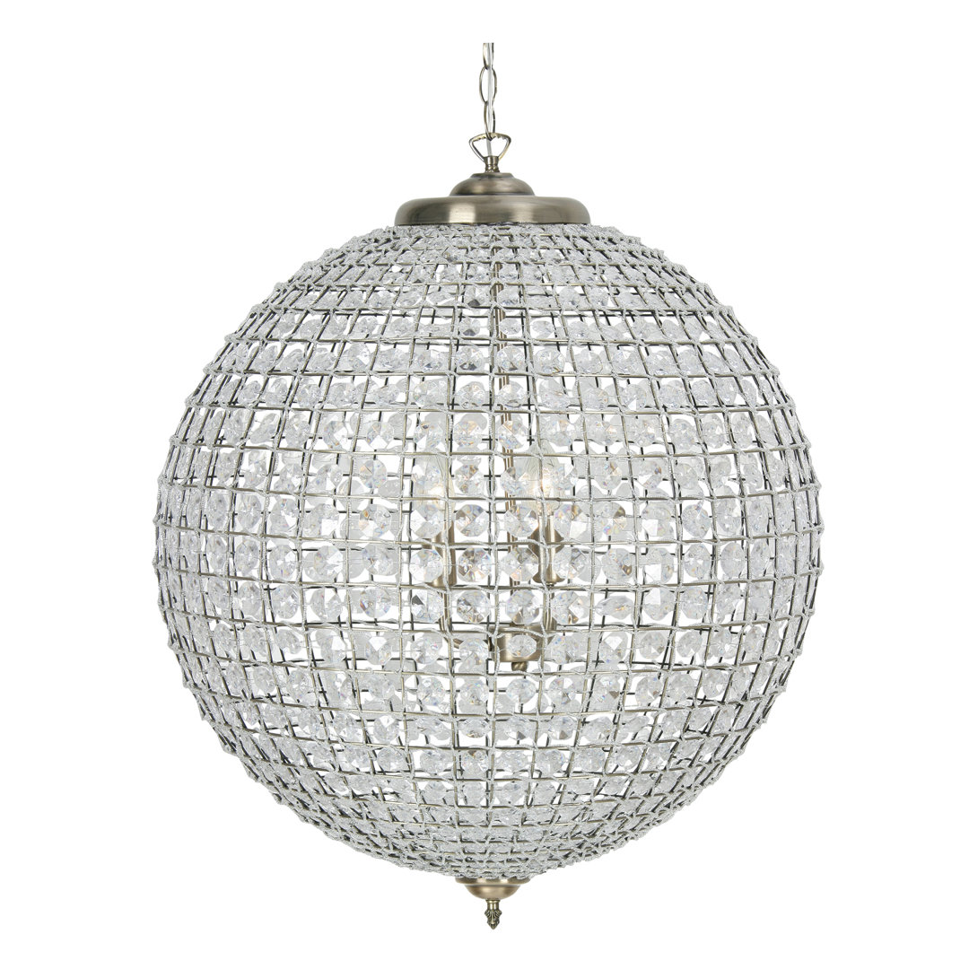 - Light Antique Brass Crystal Pendant