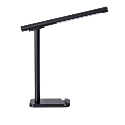 LED Desk Lamp 360°Adjustable, USB Charging Port, 5 Light Modes & Dimmable Brightness, Bedside Lamp for Reading, Craft, Work, Study(Black)
