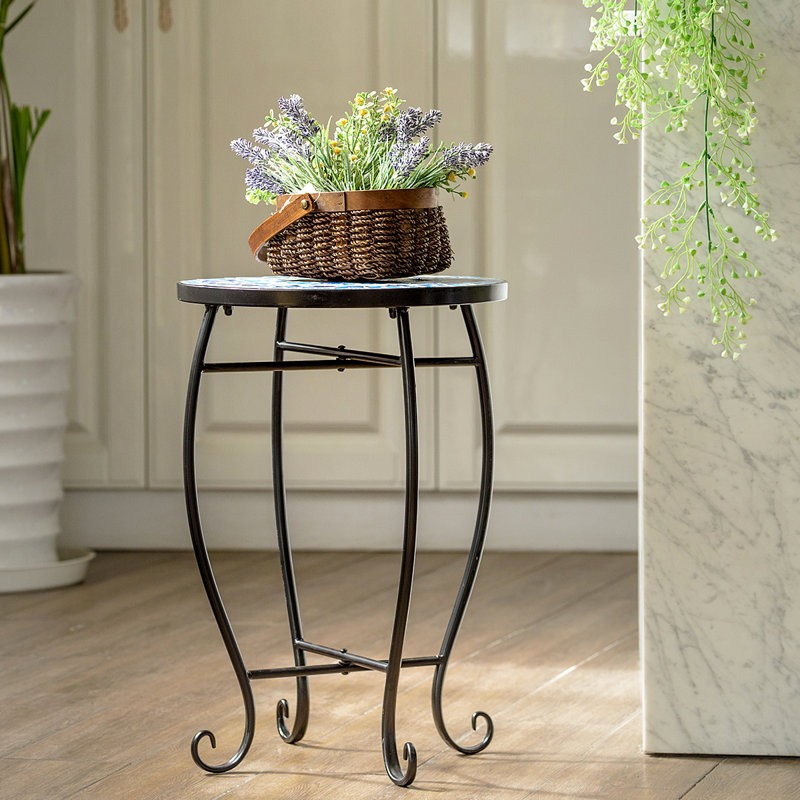 Funkstown Round Glass Outdoor Bistro Table - 36 cm W 36 cm D