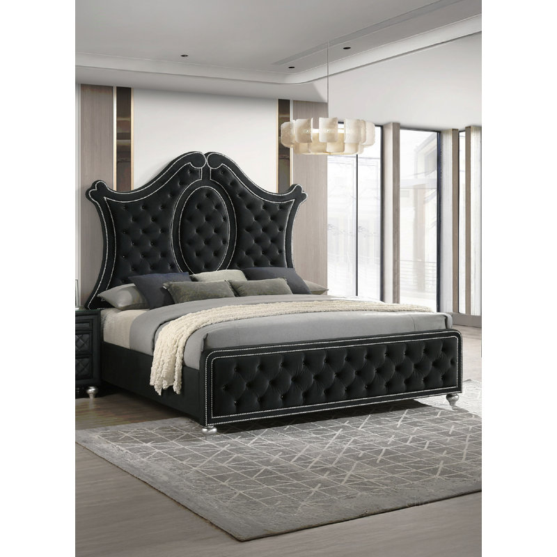 Tête de lit capitonnée 1Pc, Noir, Très grand