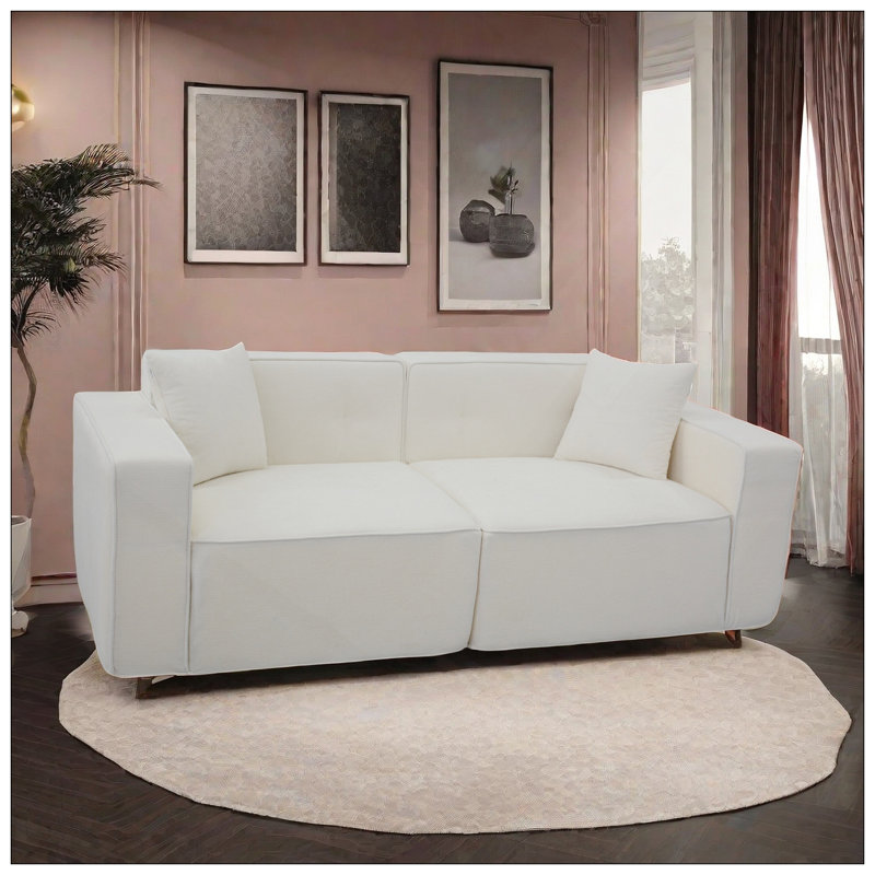 Canapé moderne en velours avec une conception ergonomique et une mousse haute densité pour un confort ultime, parfait pour le salon ou un appartement