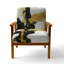 Chaise avec accoudoirs rembourrée Geometric IV-1951322359-2064762562