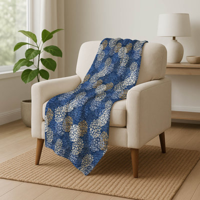 Addison Machine Washable Sherpa ASB908 Circles Throw Blanket