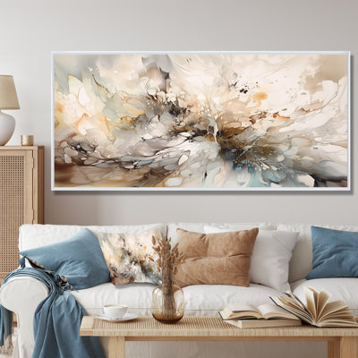 White And Grey Geometric Depths I - Modern Geometric Wall Art Living Room