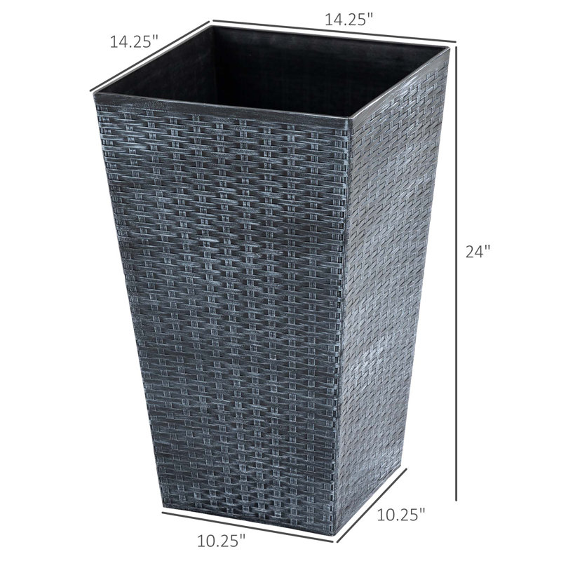 Attractive Set of Three Planters for Various Settings, Enhancing Your Space, Gray