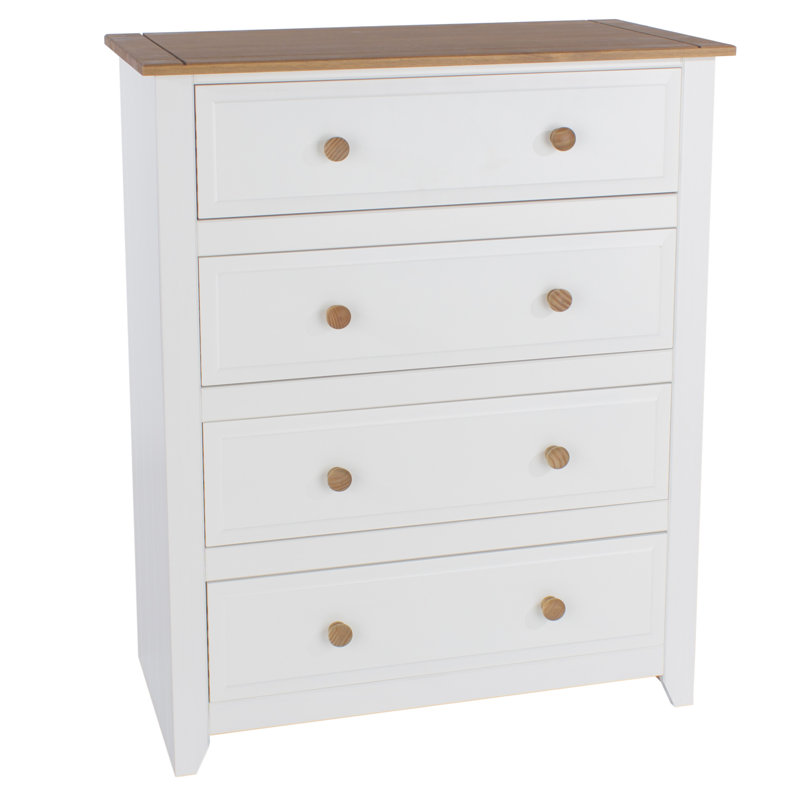 Appaloosa White 4 Drawer painted Chest of Drawers