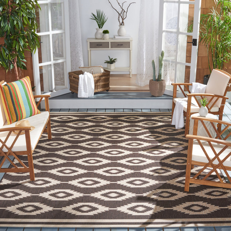 Rohde Southwestern Indoor/Outdoor Area Rug, Rectangle 4' x 6'