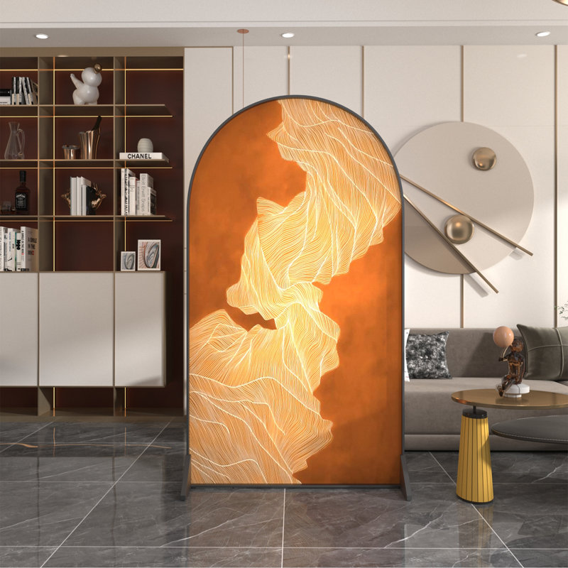 Meador, Noir / Orange, H 70,87 po x l 23,62 po x P 1,57 po