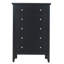 Commode noire Primo pour chambre à coucher avec tiroirs à queue d'aronde durable-132460497