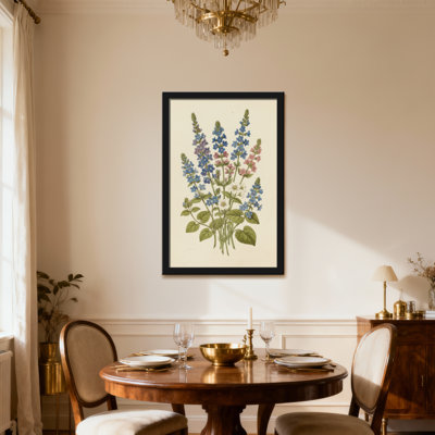Plantes et fleurs fleurs bleues et roses avec feuilles vertes