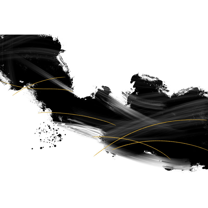Brushstroke On White Background - Wrapped Canvas Print, 30cm H x 46cm W x 3.8cm D