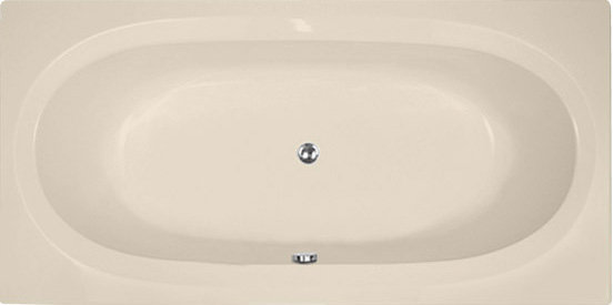 Caribe 72 in. L Soaking Tub, Almond, Polished Chrome