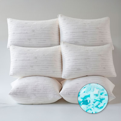 Plush Adjustable Shredded Memory Foam Support Bed Pillow