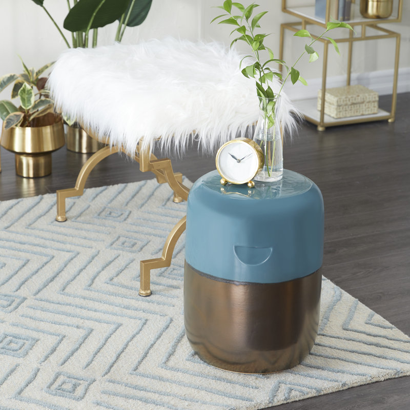 Stone Top End Table