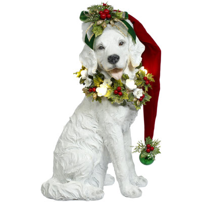 Christmas Dog With LED - 18.5 Inches