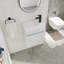 Meuble-lavabo mural 18 po avec lavabo en résine blanche et porte d'armoire à fermeture en douceur 18 po-603375389