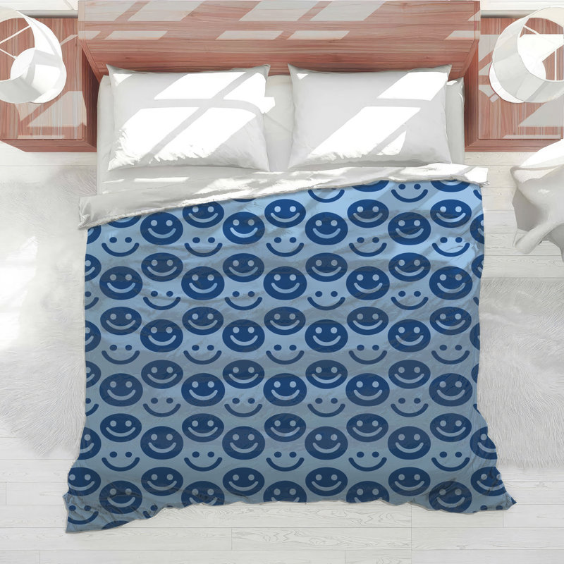 Smiley Faces Pattern Comforter, King