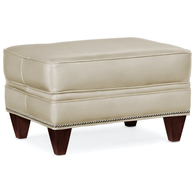 Reddish Ottoman, Gunmetal, Mahogany, Aline Light Gray Stonewash Genuine Leather