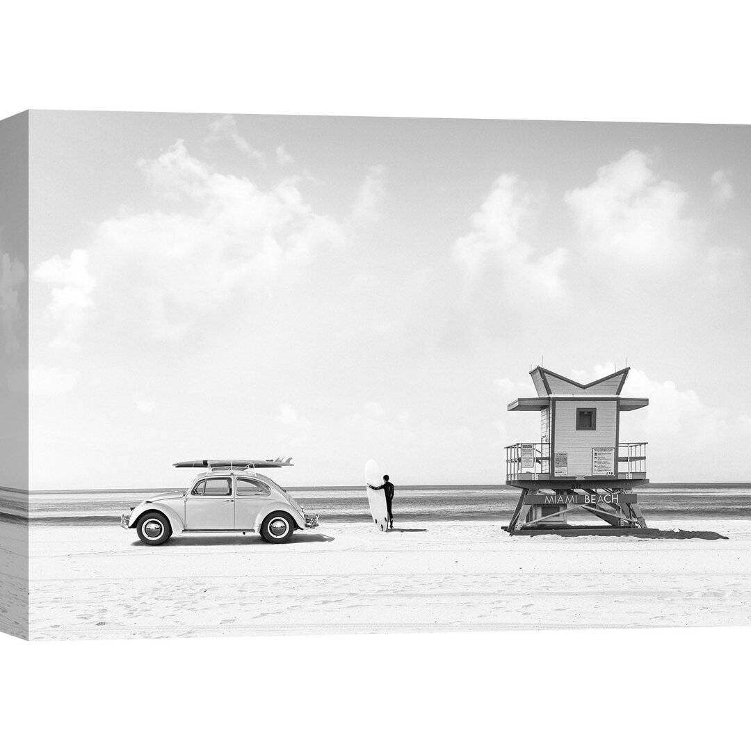 "Warten auf die Wellen, Miami Beach (BW)" By Gasoline Images