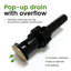Robinet de salle de bain surdimensionné avec drain-93663005