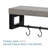Wall Shelf with Towel Bar and Adjustable Hooks