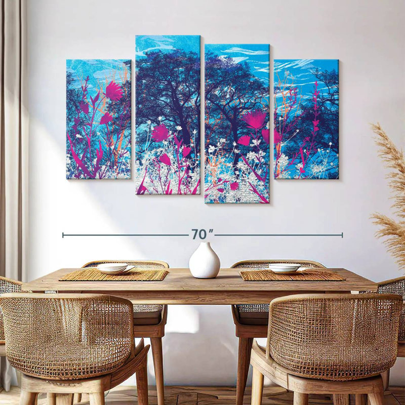 Alvord Blue Sky Meadow Foliage, 42" H x 68" W