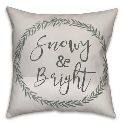  Housse et insert de coussin carré enneigé Snowy and Bright