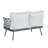 Mariano Steel Loveseat And Table-36793351-36793349