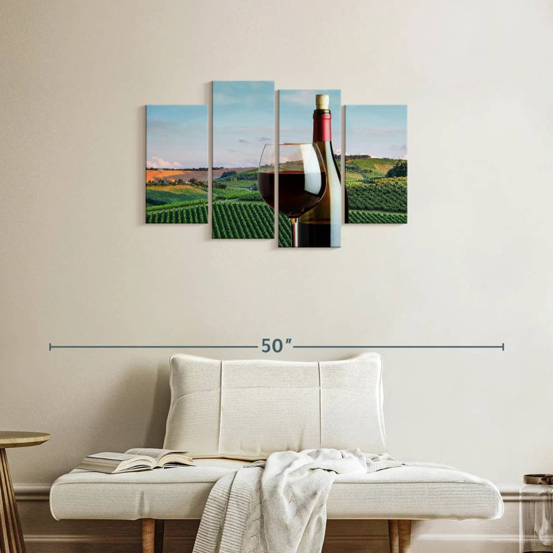Vin rouge Yarlin en Toscane, H 22 po x l 36 po