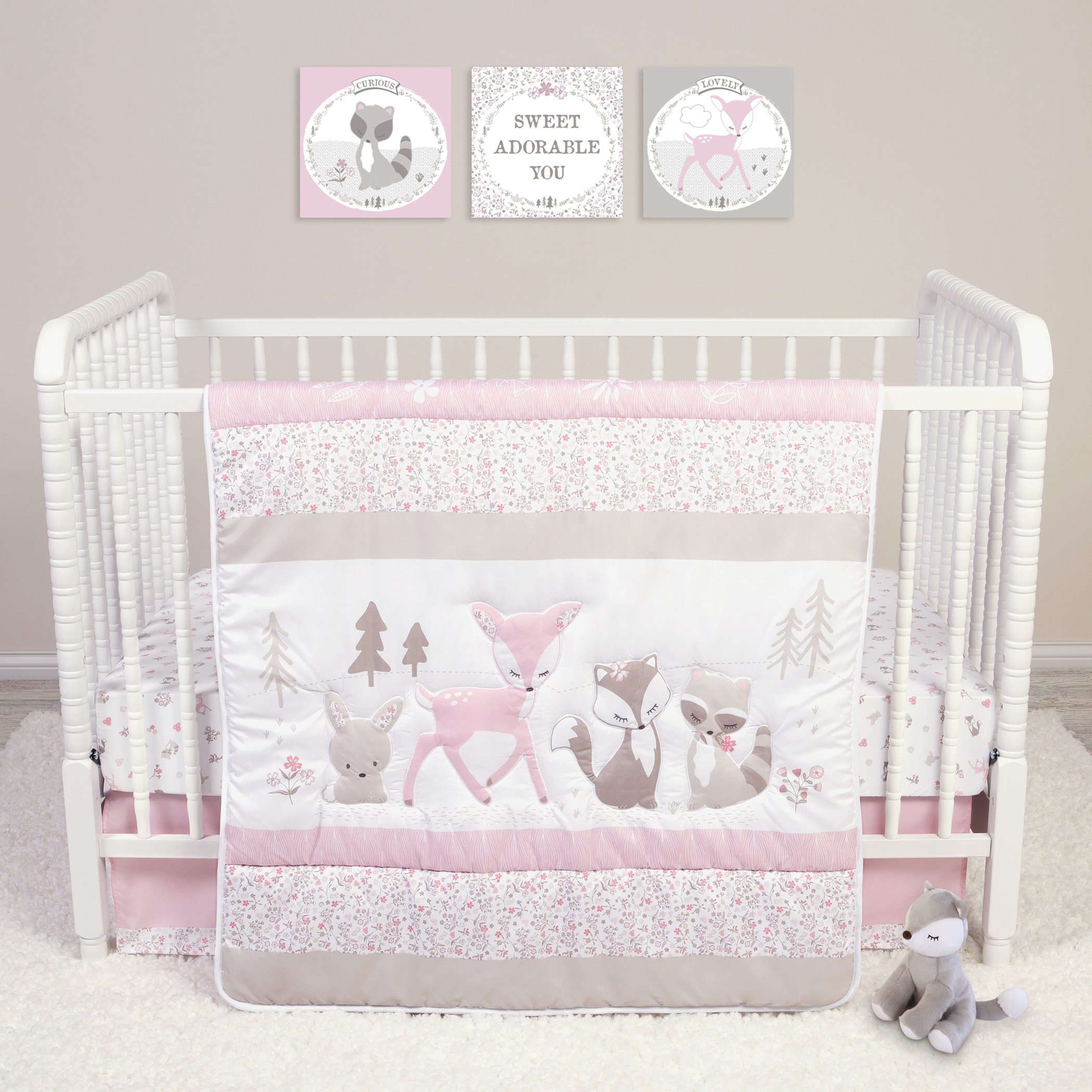 Harriet Bee Blountsville Forest Friends 4 Piece Crib Bedding Set ...