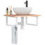  Basin Shelf Wall Mounted Bathroom Countertop Steel And Solid Wood Oak-406576308-406576309