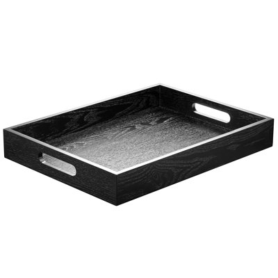 Wooden Tray With Handles, Decorative Rectangular Wooden Footstool Style Tray, Suitable For Breakfast, Dinner, And Drinks, In The Kitchen, Dining Room, Living Room, And Bathroom.