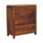 Solid Wood Aspen Chest, 3-Drawers, Chestnut, Brown