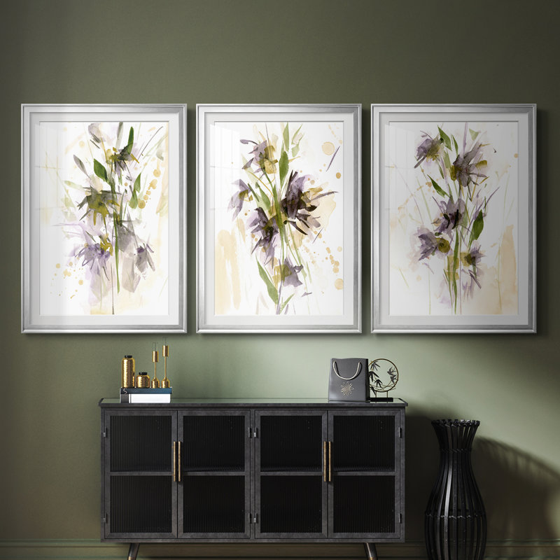 «After Rain I», reproduction sur mesure encadrée de qualité supérieure - 3 pièces, H 27 po x l 39 po