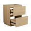 Meuble-lavabo sur pied 24 po avec tiroir double, armoire de salle de bain autoportante, bois d'ingénierie, chêne (meuble-lavabo sans comptoir)-2093816213