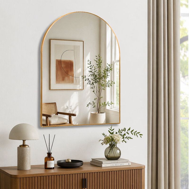 Miroir mural pour salle de bain, 30 po x 40 po, Doré