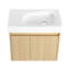 Meuble-lavabo sophistiqué avec lavabo élégant et grand espace de rangement-999466366