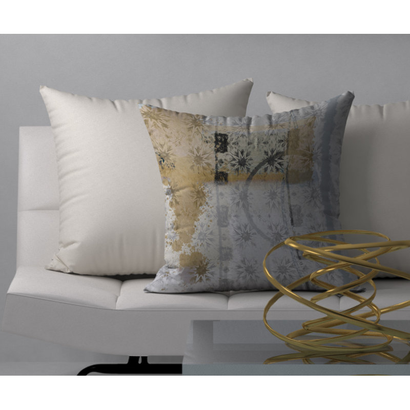 Abstract Reversible Throw Pillow, 18" x 18"