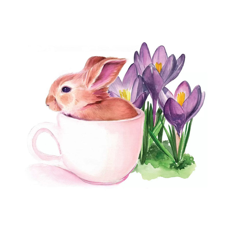 Bunny Crossing I 1 Piece Wrapped Canvas Wall Art, 93.98 cm H x 93.98 cm W