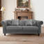 Ensemble de meubles de salon en velours capitonné 3 pièces avec canapé Chesterfield et fauteuil d'appoint Fynlie-1845271908
