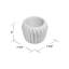 Wyn Round Stoneware Fluted Planter