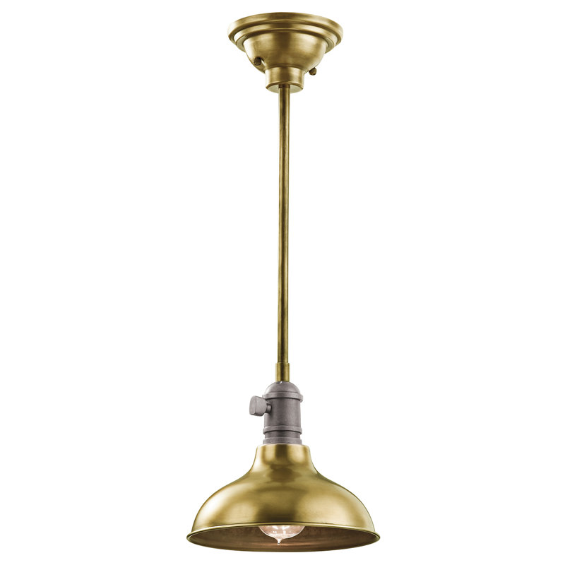 Lera 1 - Light Dome Pendant, Natural Brass