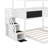 Twin Over Full House Bunk Bed With Blackboard-903443167