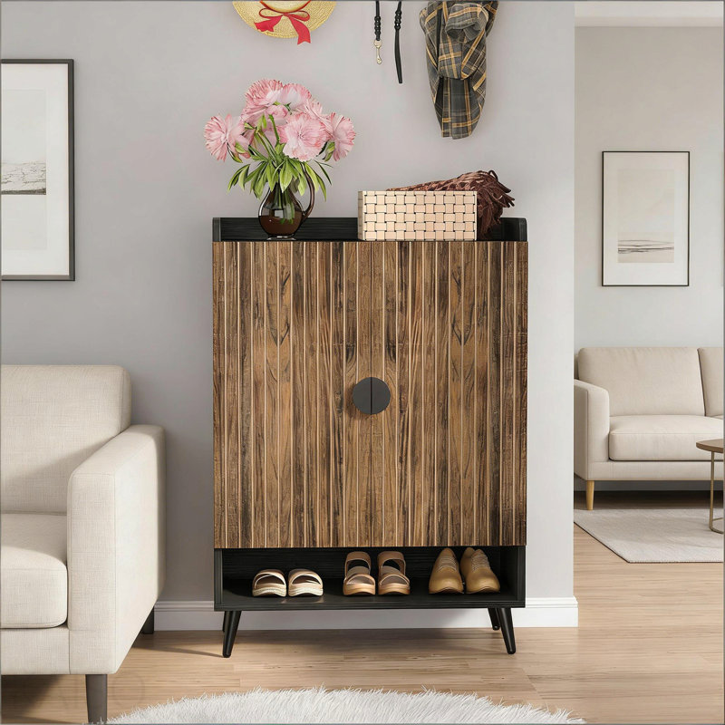 Armoire rustique, rangement rétro, armoire à chaussures pratique