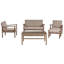 Klarissa Solid Wood 5 - Person Seating Group with Cushions